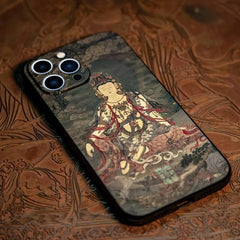 iPhone 16 Pro Max 6.7″ Art Case - Guanyin TPU Textured Design