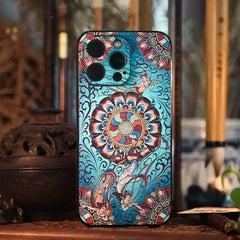 iPhone 16 Pro Max 6.7″ TPU Art Case - Textured Flying Apsaras