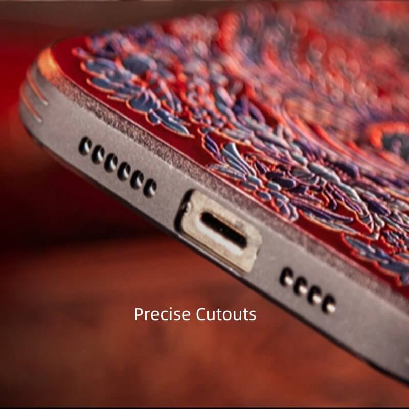 iPhone 16 Pro Max Art Case - 6.7″ Textured TPU - Phoenix Playing with Peony Design iPhone 16 Pro Max Art Case - 6.7″ Textured TPU - Phoenix Playing with Peony Design