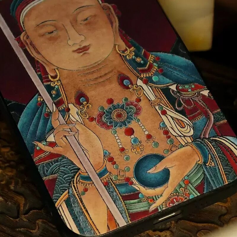 iPhone 16 Pro Max Art Case - Textured TPU, Kṣitigarbha Bodhisattva Pattern iPhone 16 Pro Max Art Case - Textured TPU, Kṣitigarbha Bodhisattva Pattern