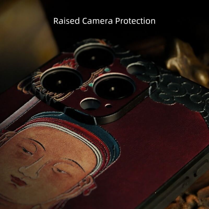 iPhone 16 Pro Max Art Case - Textured TPU, Kṣitigarbha Bodhisattva Pattern iPhone 16 Pro Max Art Case - Textured TPU, Kṣitigarbha Bodhisattva Pattern