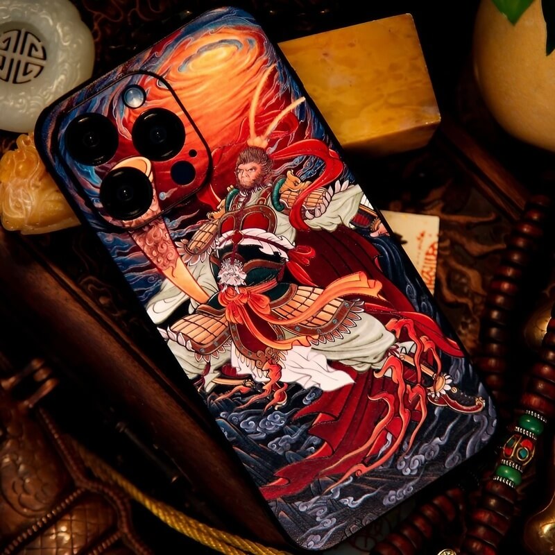 iPhone 16 Pro Max Art Case 6.7″ - Textured Wukong Design TPU Cover iPhone 16 Pro Max Art Case 6.7″ - Textured Wukong Design TPU Cover
