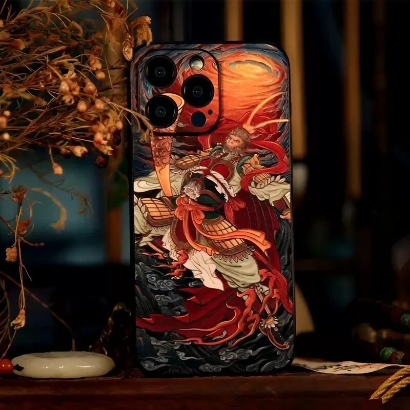 iPhone 16 Pro Max Art Case 6.7″ - Textured Wukong Design TPU Cover
