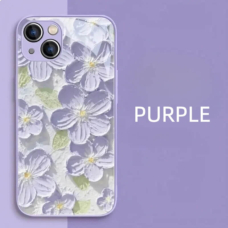 iPhone 16 Pro Max Case - 5.5″ White Liquid Glass with Floral Flower Pattern iPhone 16 Pro Max Case - 5.5″ White Liquid Glass with Floral Flower Pattern