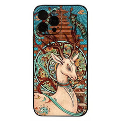 iPhone 16 Pro Max Case - 5.8″ Textured Art Fortune Deer TPU Cover