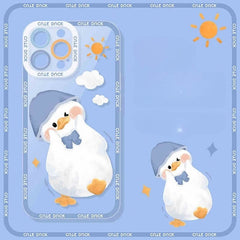 iPhone 16 Pro Max Case - 5″ Silicone Face-Palm Duck Design
