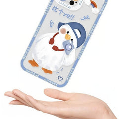 iPhone 16 Pro Max Case - 5″ Silicone Face-Palm Duck Design