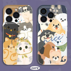 iPhone 16 Pro Max Case - 6.7″ Plastic Illustrated Cat Design - Cute Pet