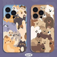iPhone 16 Pro Max Case - 6.7″ Plastic Illustrated Cat Design - Cute Pet