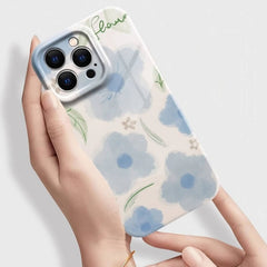 iPhone 16 Pro Max Case - 6″ Silicone Yellow Doodle Flower Design