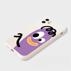 iPhone 16 Pro Max Case - 6″ White Silicone with Sausage Pattern - Matching Couple Funny