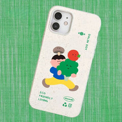 iPhone 16 Pro Max Case - 7.87″ White Biodegradable Eco-friendly Material