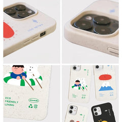 iPhone 16 Pro Max Case - 7.87″ White Biodegradable Eco-friendly Material