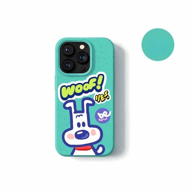 iPhone 16 Pro Max Case - Green Dog Pattern - Biodegradable Eco-friendly Material iPhone 16 Pro Max Case - Green Dog Pattern - Biodegradable Eco-friendly Material