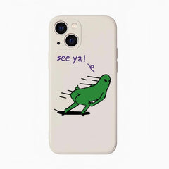 iPhone 16 Pro Max Case - Silicone Alien Pattern 5.5″ White