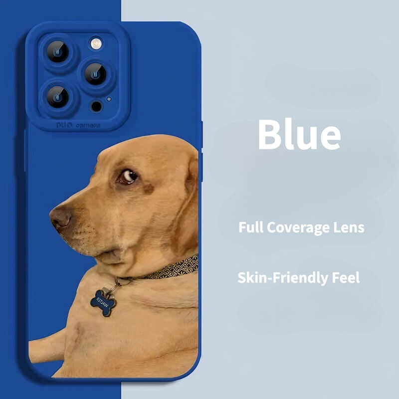 iPhone 16 Pro Max Case - Silicone Yellow - Playfully Cross-eyed Labrador 6″ Design iPhone 16 Pro Max Case - Silicone Yellow - Playfully Cross-eyed Labrador 6″ Design