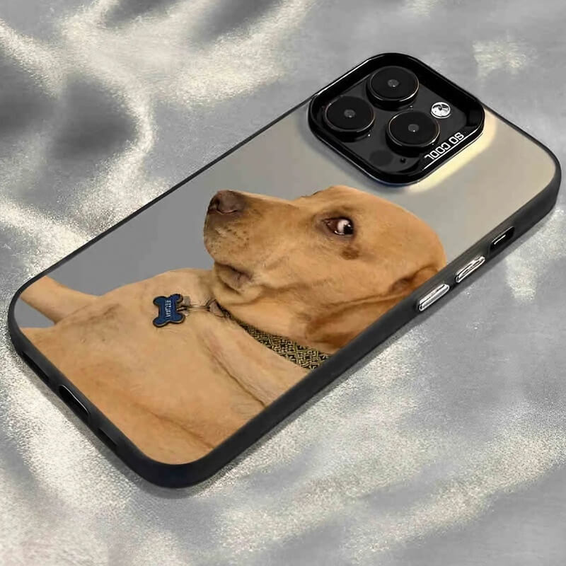 iPhone 16 Pro Max Case - Silicone Yellow - Playfully Cross-eyed Labrador 6″ Design iPhone 16 Pro Max Case - Silicone Yellow - Playfully Cross-eyed Labrador 6″ Design