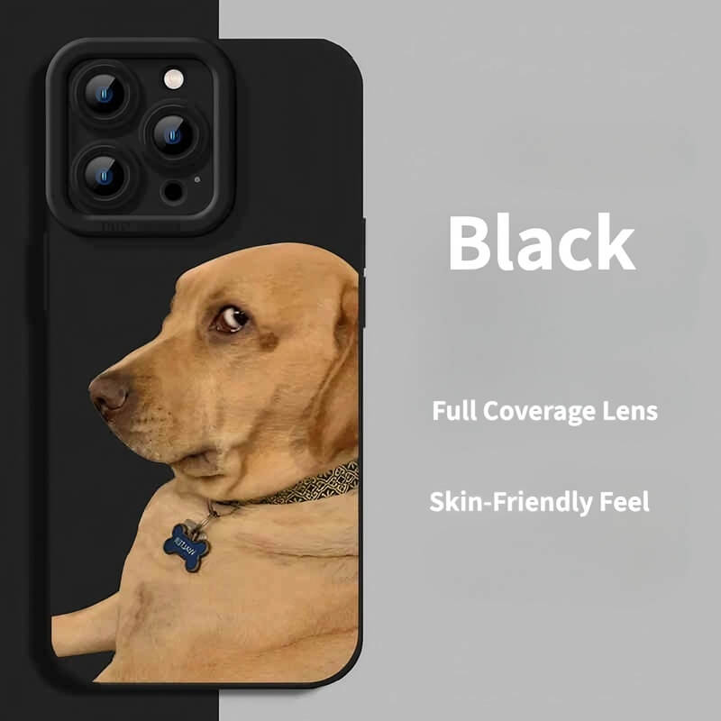 iPhone 16 Pro Max Case - Silicone Yellow - Playfully Cross-eyed Labrador 6″ Design iPhone 16 Pro Max Case - Silicone Yellow - Playfully Cross-eyed Labrador 6″ Design