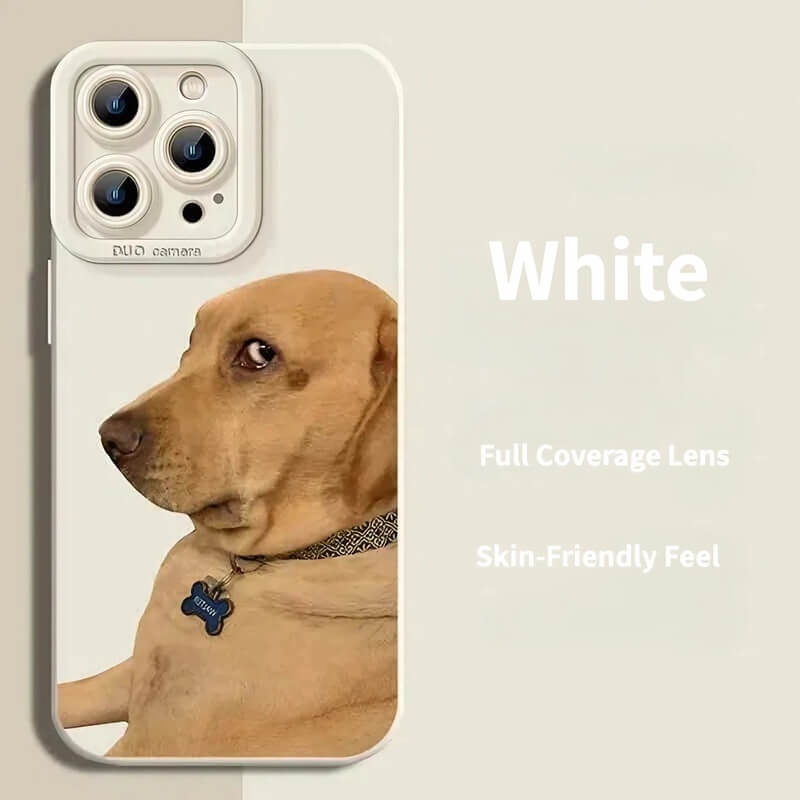 iPhone 16 Pro Max Case - Silicone Yellow - Playfully Cross-eyed Labrador 6″ Design iPhone 16 Pro Max Case - Silicone Yellow - Playfully Cross-eyed Labrador 6″ Design