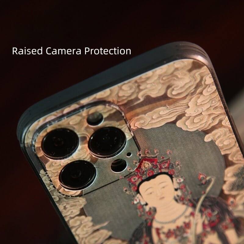iPhone 16 Pro Max Case 6.7″ - Textured Art Design, TPU Material, Manjushri Pattern iPhone 16 Pro Max Case 6.7″ - Textured Art Design, TPU Material, Manjushri Pattern