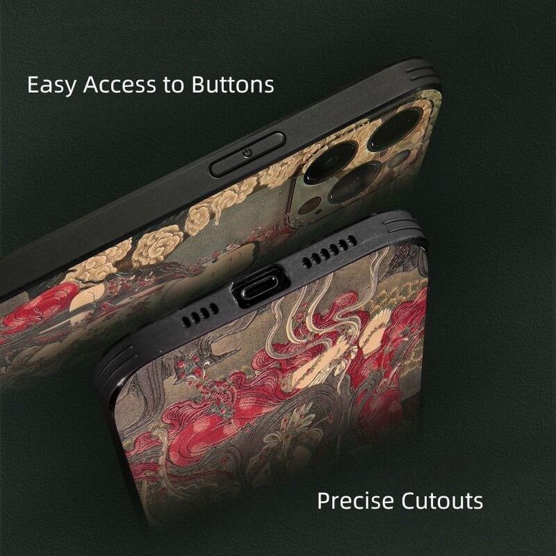 iPhone 16 Pro Max Case 6.7″ - Textured Art Design, TPU Material, Manjushri Pattern iPhone 16 Pro Max Case 6.7″ - Textured Art Design, TPU Material, Manjushri Pattern