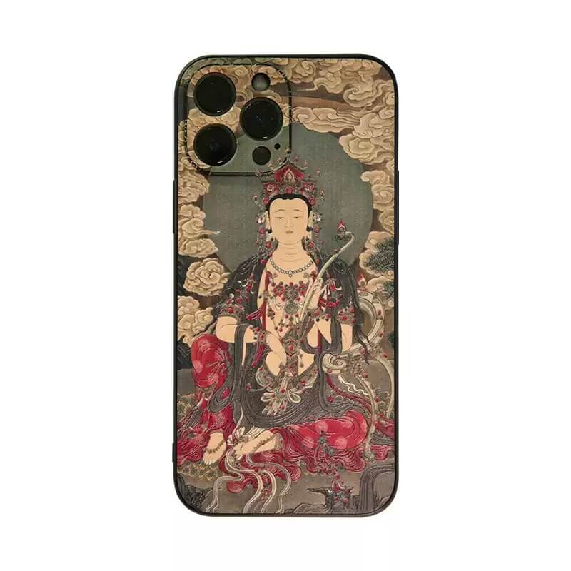 iPhone 16 Pro Max Case 6.7″ - Textured Art Design, TPU Material, Manjushri Pattern