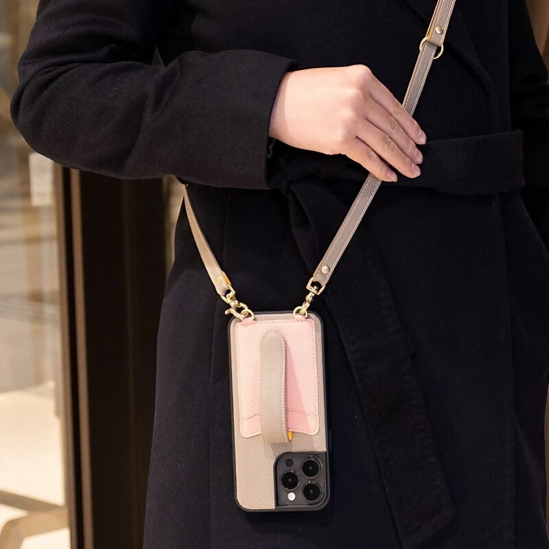 iPhone 16 Pro Max Leather Case - Black Real Leather Wallet with Phone Grip and Sling Bag iPhone 16 Pro Max Leather Case - Black Real Leather Wallet with Phone Grip and Sling Bag