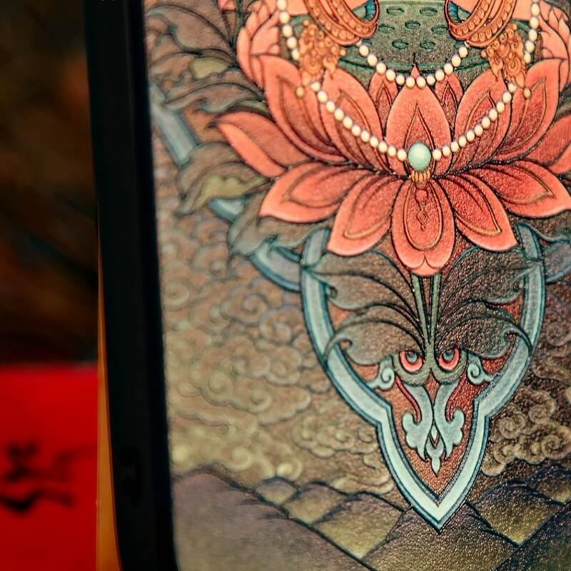 iPhone 16 Pro Max TPU Case - Art Textured Lotus Throne with Buddha's Hand iPhone 16 Pro Max TPU Case - Art Textured Lotus Throne with Buddha's Hand