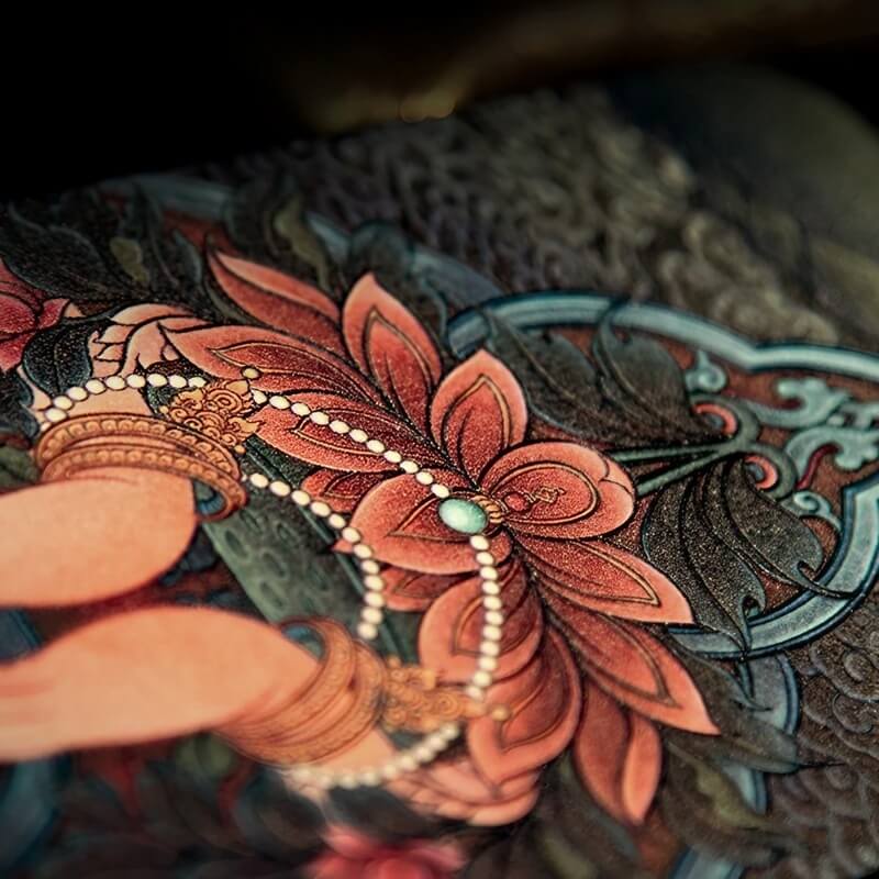 iPhone 16 Pro Max TPU Case - Art Textured Lotus Throne with Buddha's Hand iPhone 16 Pro Max TPU Case - Art Textured Lotus Throne with Buddha's Hand