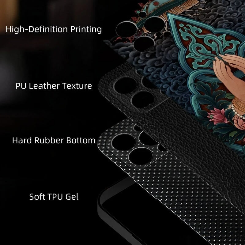 iPhone 16 Pro Max TPU Case - Art Textured Lotus Throne with Buddha's Hand iPhone 16 Pro Max TPU Case - Art Textured Lotus Throne with Buddha's Hand