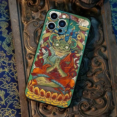 iPhone 16 Pro Max TPU Case - Textured Art Style - Wealthy Toad Motif