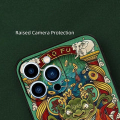 iPhone 16 Pro Max TPU Case - Textured Art Style - Wealthy Toad Motif