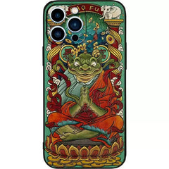 iPhone 16 Pro Max TPU Case - Textured Art Style - Wealthy Toad Motif