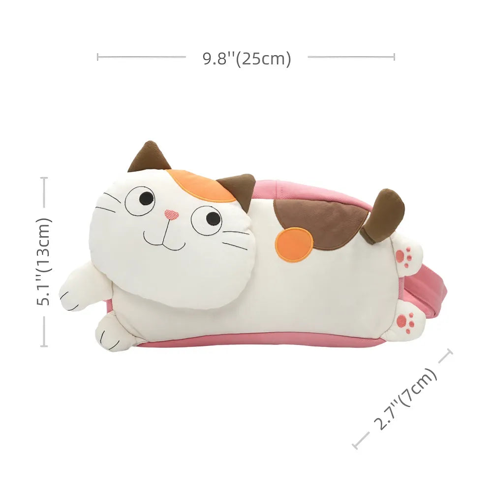Jumping Cat Cute and Simple Pink Cotton Kawaii Sling Chest Bag Casual Leisure Pack Jumping Cat Cute and Simple Pink Cotton Kawaii Sling Chest Bag Casual Leisure Pack