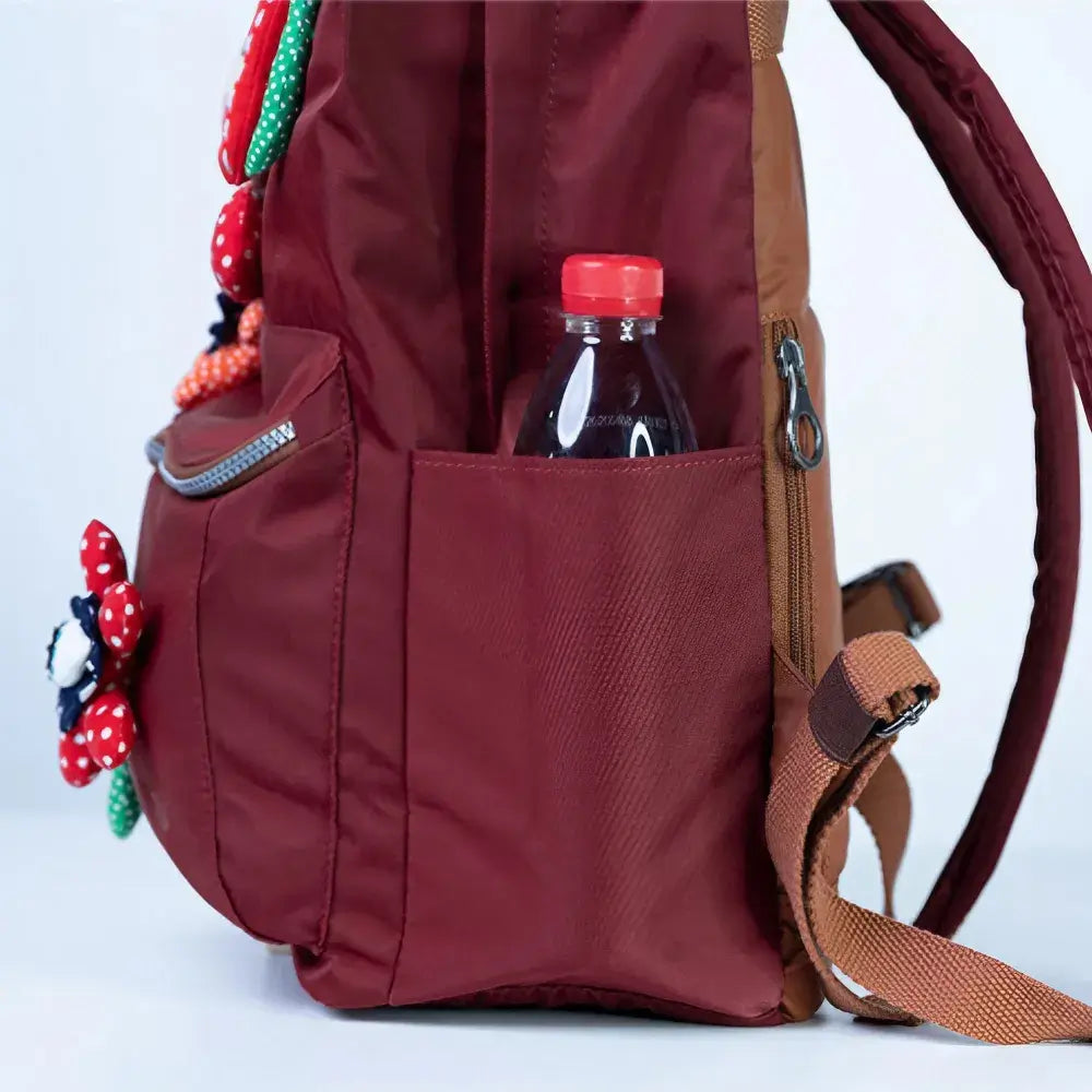 Kawaii Yayoi Kusama Red Polyester 14-inch Casual Cute Handmade Backpack Kawaii Yayoi Kusama Red Polyester 14-inch Casual Cute Handmade Backpack