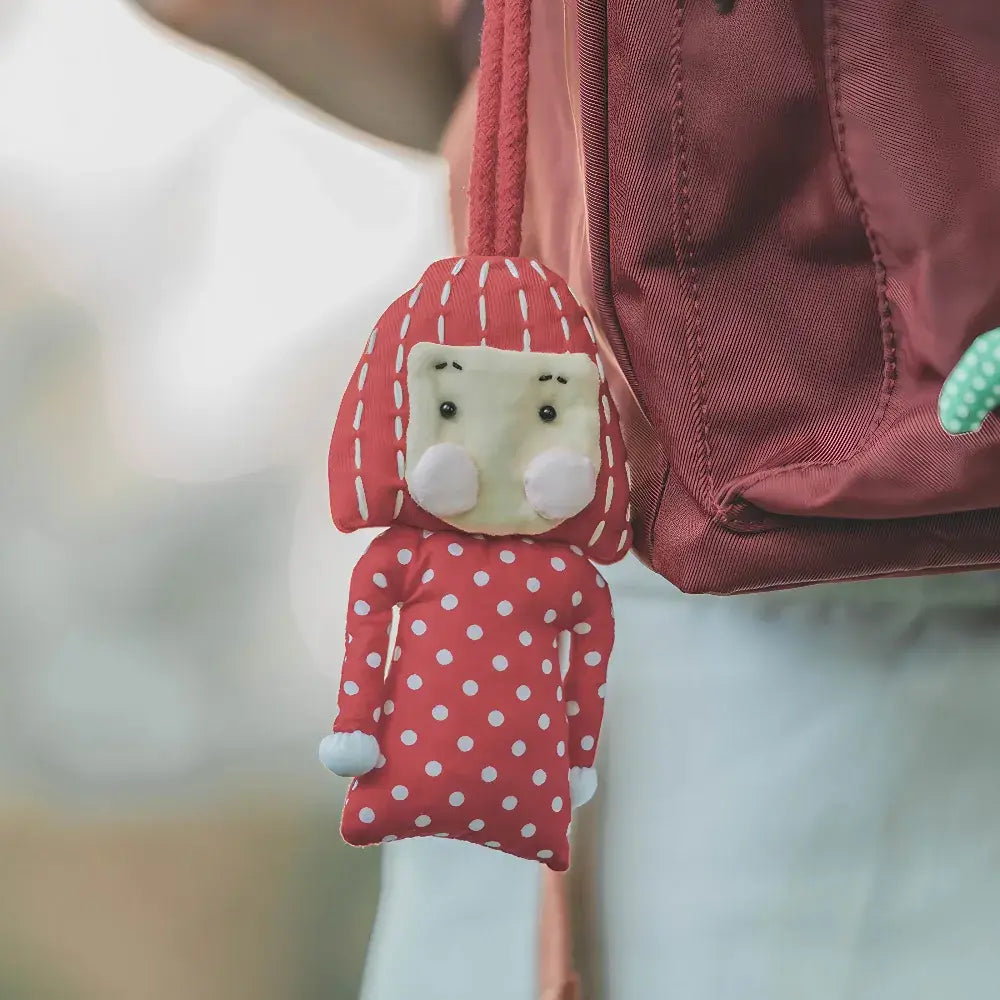 Kawaii Yayoi Kusama Red Polyester 14-inch Casual Cute Handmade Backpack Kawaii Yayoi Kusama Red Polyester 14-inch Casual Cute Handmade Backpack