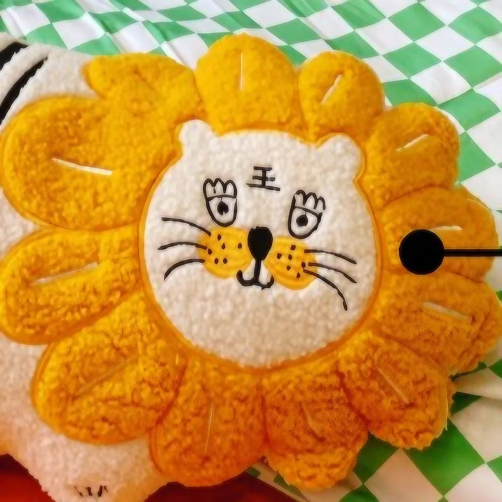 Kawaii and Novelty Tiger-Shaped White Cotton Cute Trow Pillow For Bed, Sofa Kawaii and Novelty Tiger-Shaped White Cotton Cute Trow Pillow For Bed, Sofa