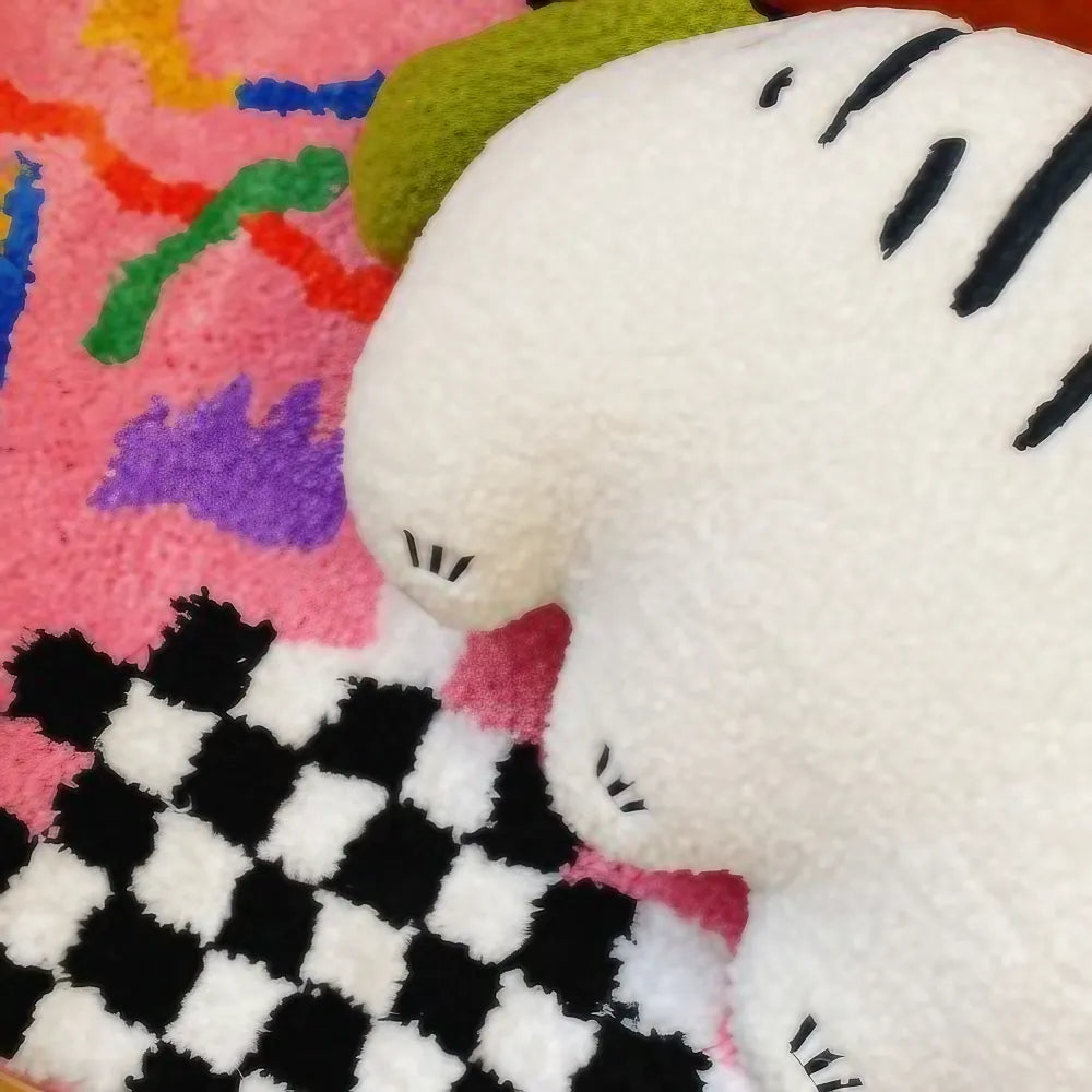 Kawaii and Novelty Tiger-Shaped White Cotton Cute Trow Pillow For Bed, Sofa Kawaii and Novelty Tiger-Shaped White Cotton Cute Trow Pillow For Bed, Sofa