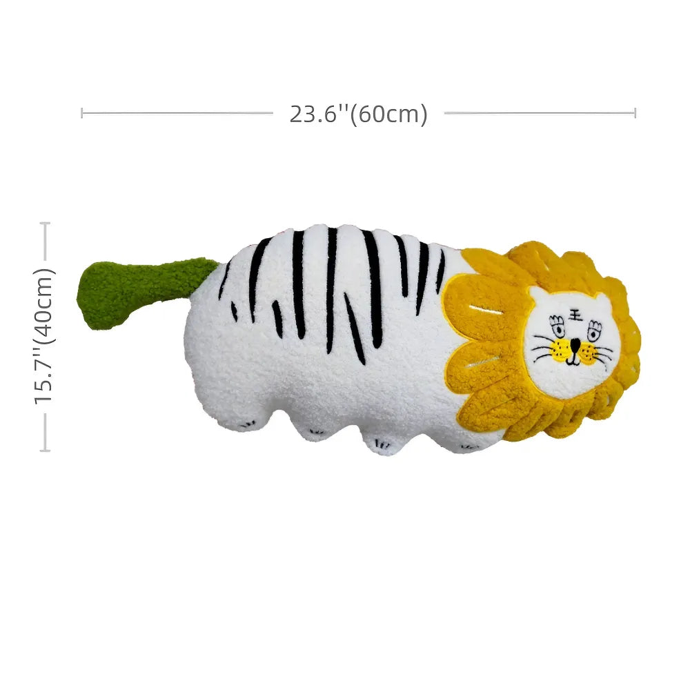 Kawaii and Novelty Tiger-Shaped White Cotton Cute Trow Pillow For Bed, Sofa Kawaii and Novelty Tiger-Shaped White Cotton Cute Trow Pillow For Bed, Sofa