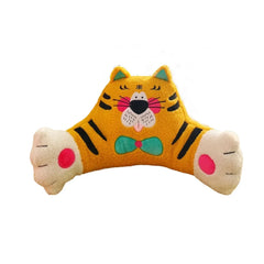 Cute Kawaii Cuddle Tiger Hug Pillow for Bed, Sofa - Adorable Plush, Yellow Furry Cushion