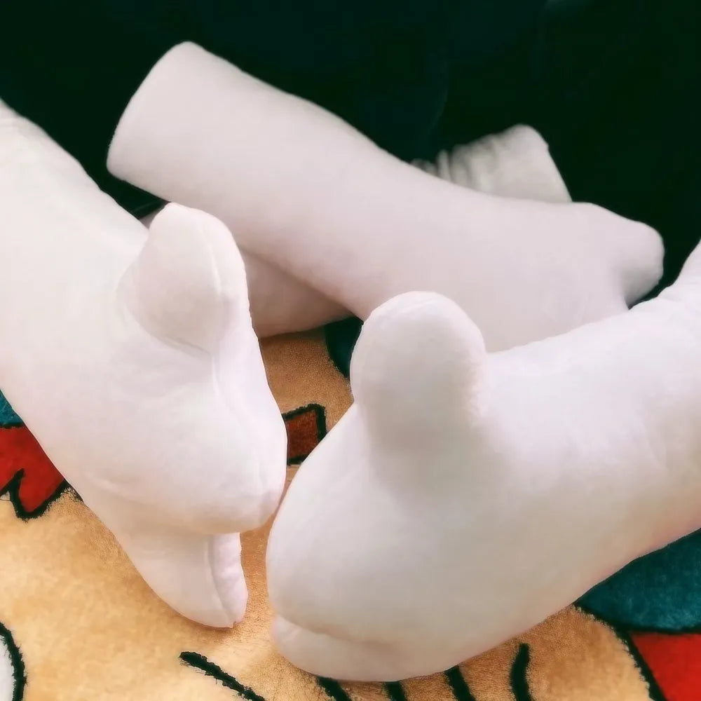 Cute and Whimsical Kawaii Throw Pillow Black and White Cat Shaped Crystal Velvet Cute and Whimsical Kawaii Throw Pillow Black and White Cat Shaped Crystal Velvet