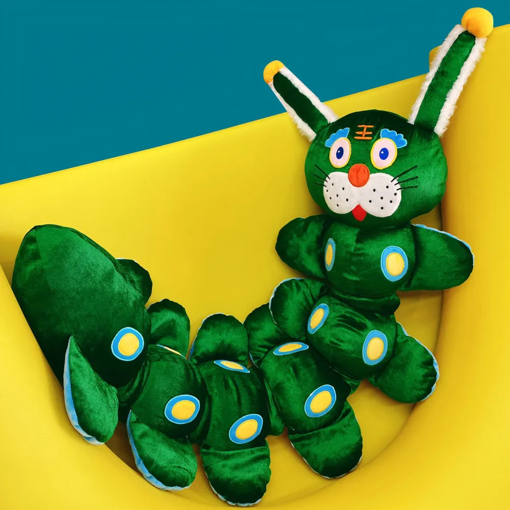 Cute Kawaii Fuzzy Caterpillar Plush Throw Pillow for Bed, Sofa Cute Kawaii Fuzzy Caterpillar Plush Throw Pillow for Bed, Sofa