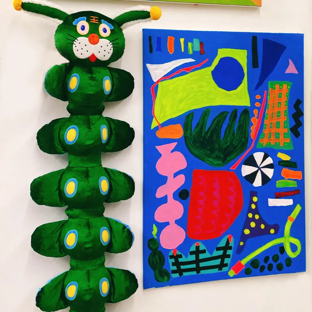 Cute Kawaii Fuzzy Caterpillar Plush Throw Pillow for Bed, Sofa Cute Kawaii Fuzzy Caterpillar Plush Throw Pillow for Bed, Sofa