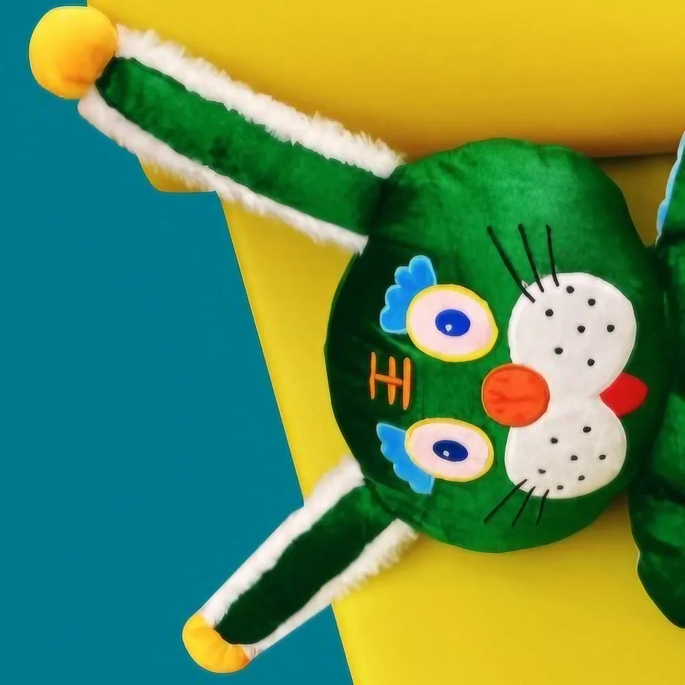 Cute Kawaii Fuzzy Caterpillar Plush Throw Pillow for Bed, Sofa Cute Kawaii Fuzzy Caterpillar Plush Throw Pillow for Bed, Sofa