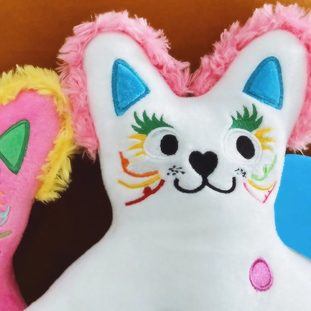 Cute and Kawaii Pink Crystal Velvet Cat Shaped Pillow for Bed and Sofa Cute and Kawaii Pink Crystal Velvet Cat Shaped Pillow for Bed and Sofa