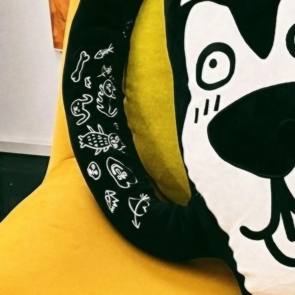 Cute Kawaii Husky Crystal Velvet Throw Pillow for Bed, Sofa - Funny Ugly Adorable Dog Design Cute Kawaii Husky Crystal Velvet Throw Pillow for Bed, Sofa - Funny Ugly Adorable Dog Design