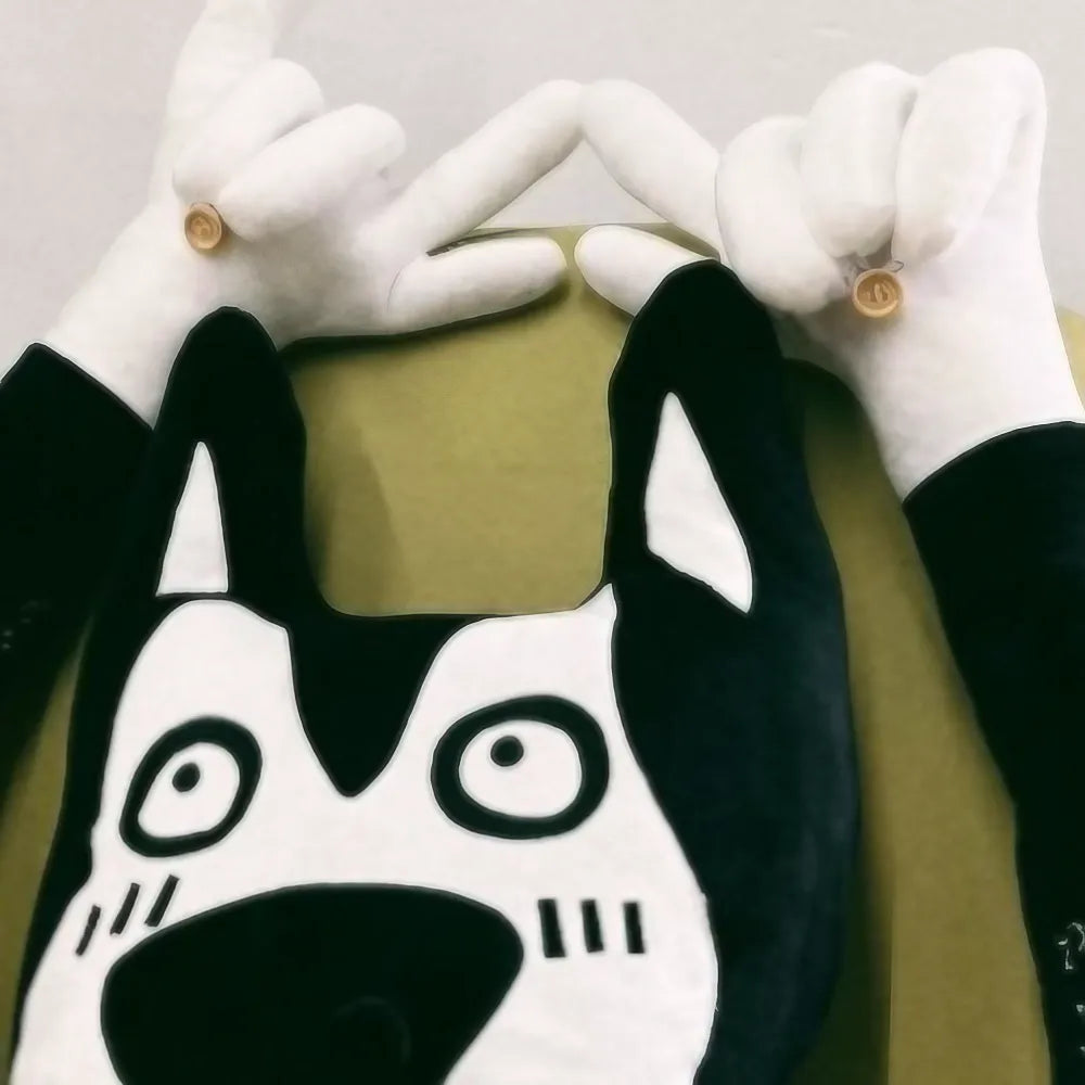 Cute Kawaii Husky Crystal Velvet Throw Pillow for Bed, Sofa - Funny Ugly Adorable Dog Design Cute Kawaii Husky Crystal Velvet Throw Pillow for Bed, Sofa - Funny Ugly Adorable Dog Design