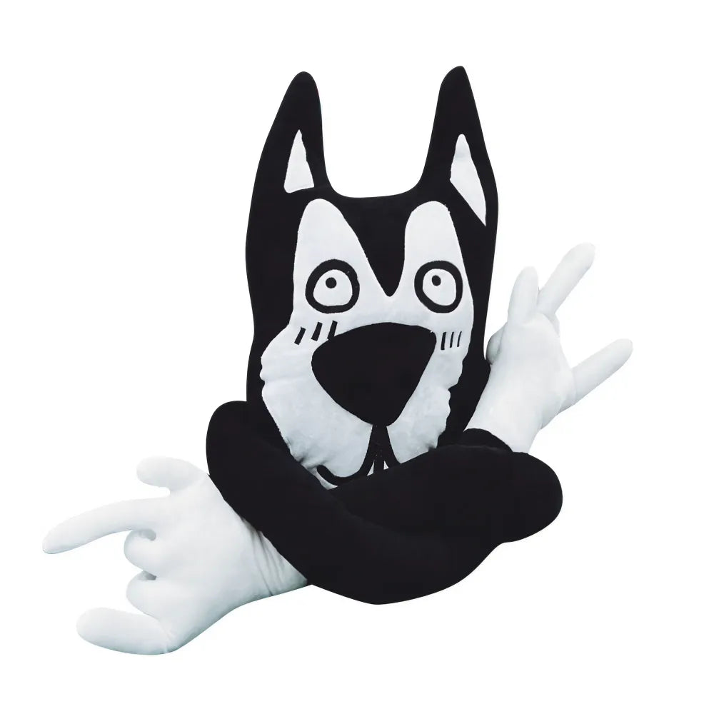 Cute Kawaii Husky Crystal Velvet Throw Pillow for Bed, Sofa - Funny Ugly Adorable Dog Design