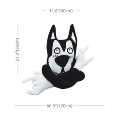Cute Kawaii Husky Crystal Velvet Throw Pillow for Bed, Sofa - Funny Ugly Adorable Dog Design