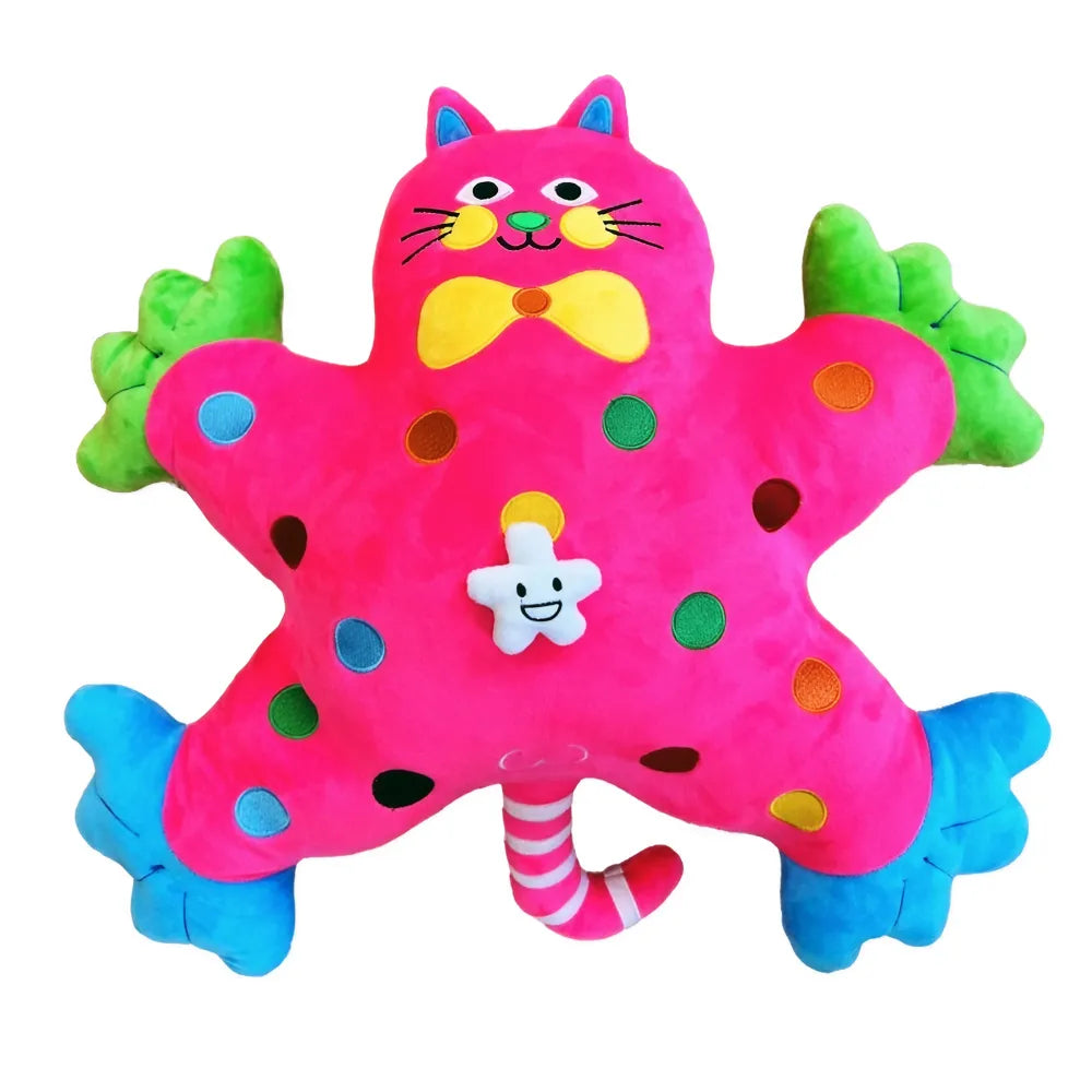 Kawaii Butterfly Cat Plush Cute Throw Pillow for Bed and Sofa in Black Crystal Velvet Kawaii Butterfly Cat Plush Cute Throw Pillow for Bed and Sofa in Black Crystal Velvet